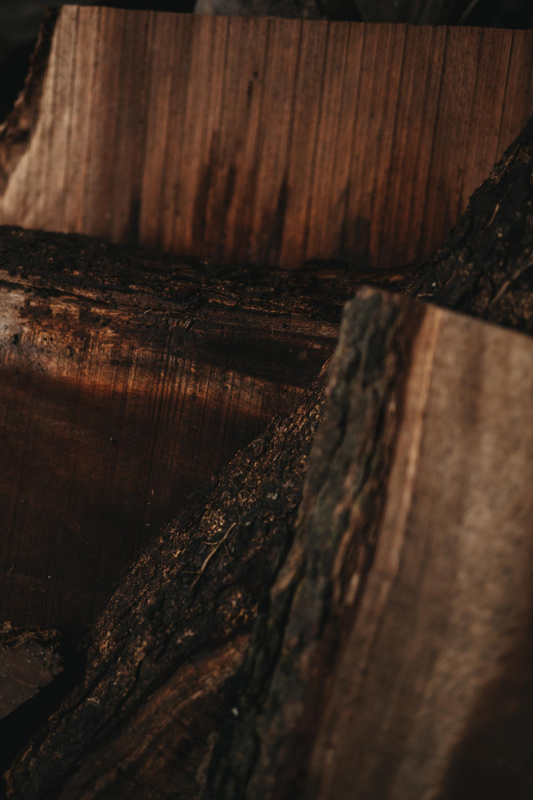 Ausschnitt unbearbeitetes Teakholz | INDOO.art
