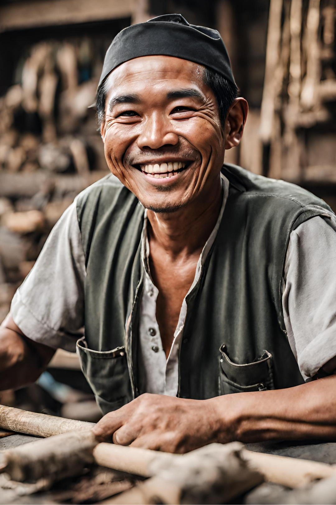 INDOOs Partnerbetriebe: zufriedener lachender lokaler Handwerker