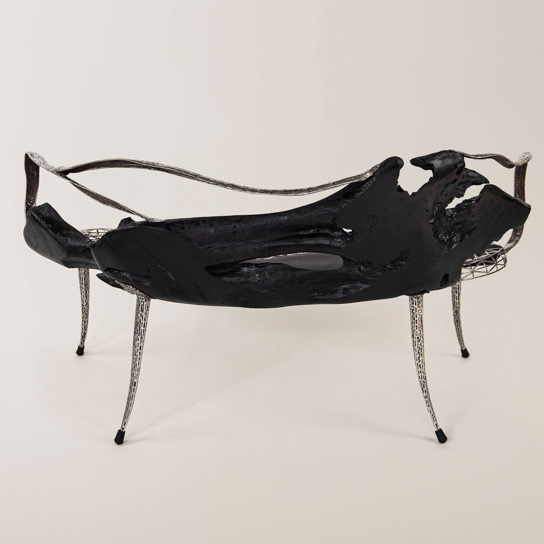 TeakBlack Contour Bench