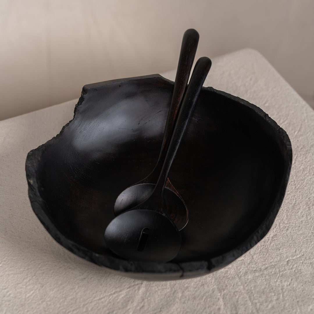 Teakholz Black Bowl ca. 30 cm